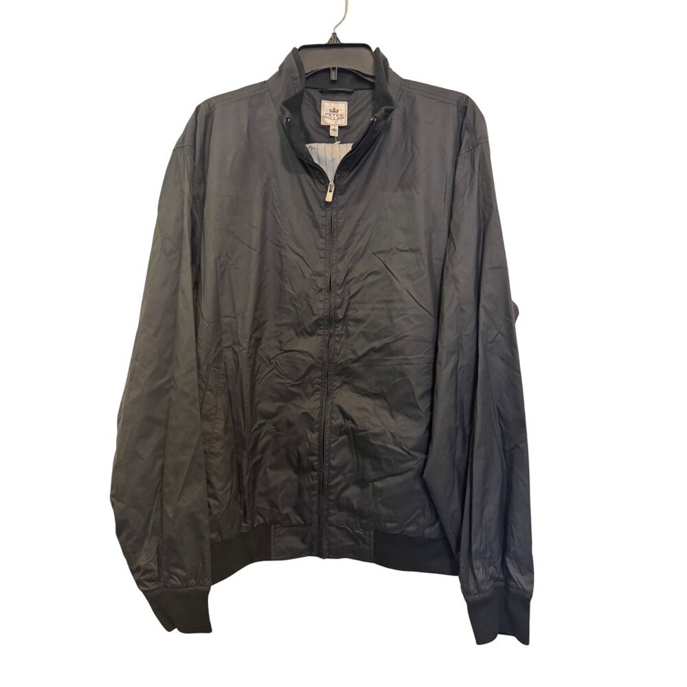 Peter Millar Men’s Jacket XL Black Full Zip Lightweight Casual Outerwear